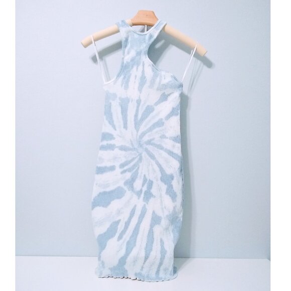ZARA Ribbed Tie Dye Mini Dress Size Medium - Picture 3 of 12